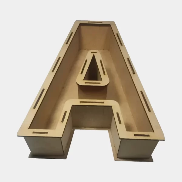 Abecedario tipo caja 30cm para material 3mm - corte laser