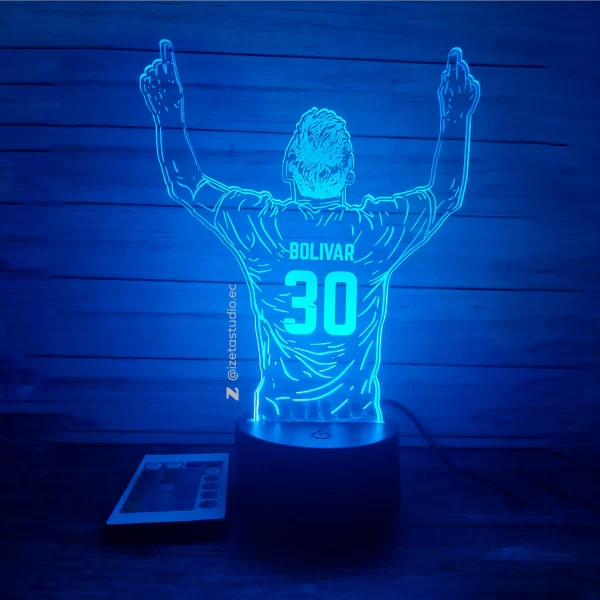 Lampara led Messi,  acrilico leonel messi, ilusion 3d Messi
