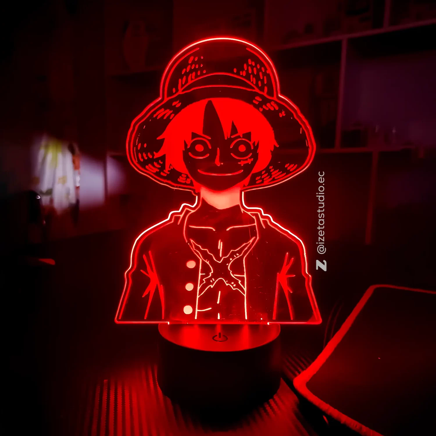 One Piece - Diseño de Luffy, el Niño con Sombrero de Paja, Lámpara RGB LED
