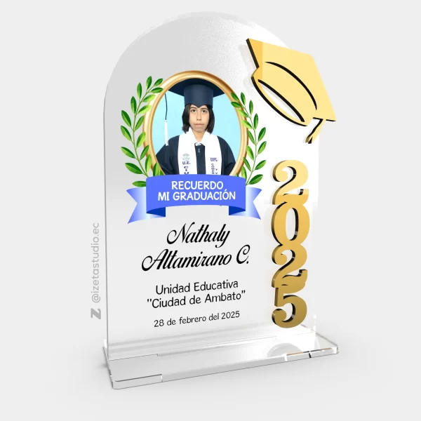 Recuerdo de Graduación en Acrílico Personalizado | Detalles Únicos para Tu Celebración